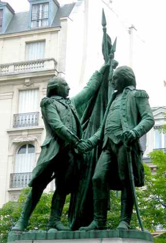 Bartholdi : Washington et Lafayette