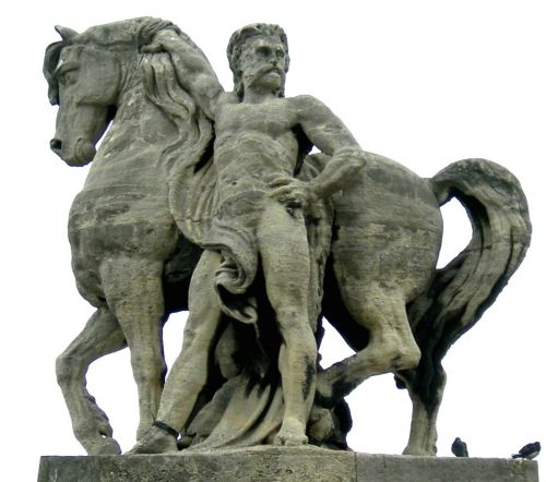 Auguste Prault : Cavalier gaulois