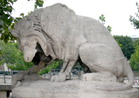 Antoine Louis Barye : Le lion au serpent