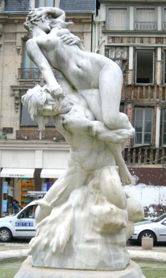 Auguste Suchetet : Le Rapt : Triton et la Naade