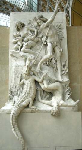 Louis Ernest Barrias : Les chasseurs d'Alligator