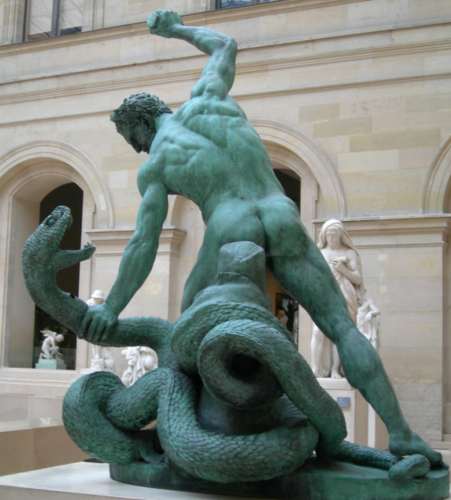 François Joseph Bosio : Hercule combattant Achéloüs métamorphosé en serpent François Joseph Bosio : Hercule combattant Achéloüs métamorphosé en serpent