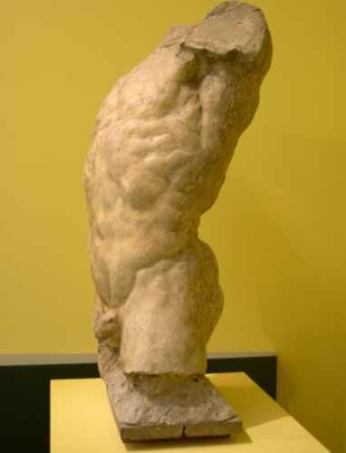 Auguste Rodin : Grand torse d'homme qui tombe